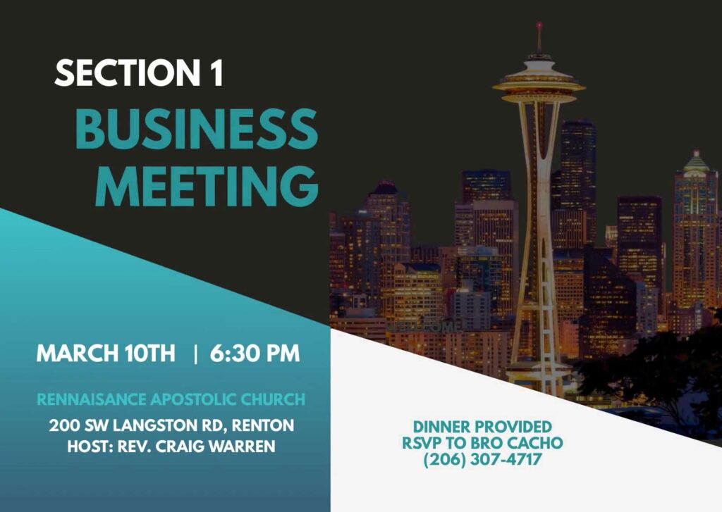 section 1 business meeting