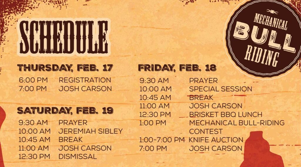 Washington District Men's Conference 2022 Schedule