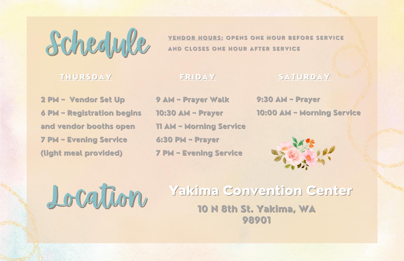 english-schedule-location-web a graphic showing the schedule and the location